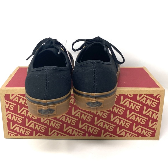 VANS Authentic Black Rubber Men’s Low Top Canvas Sneakers Skate Size VN000TSVBXH - Picture 3 of 10